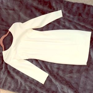 Banana Republic ivory dress with gold zipper back